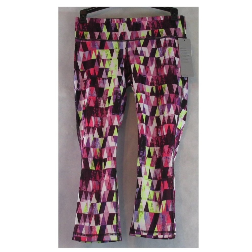 Ideology Women's Activewear Cropped Leggings, Pink Multi, XS